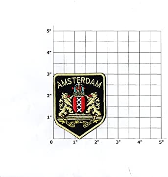 Primeiro, qualquer coisa da bandeira Amsterdã Patch Pequeno Ferro em Bordado para Casa de Chapela Backpacks Backpacks Jeans Tamanho