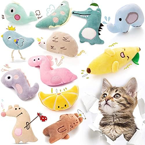 NC CAT Toy Toy Pluxh interativo de pelúcia recheada Pet Toy Toy Catnip dentes macios Limpeza de brinquedo de gato de gato de estimação Bola de brinquedo de estimação