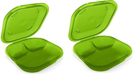 Preserve preserve2go reutilizável retire os recipientes de armazenamento de alimentos, 9 x9 x3 , maçã verde