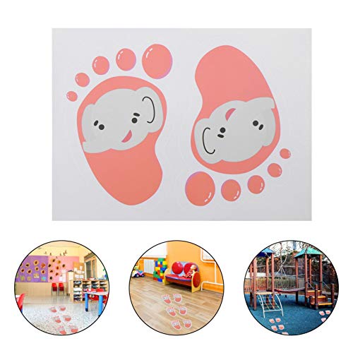 Kisangel 12 pares pegada de bebê adesivo de piso de piso de garoto impressão de pé decalque rosa crianças adesivas adesivo de