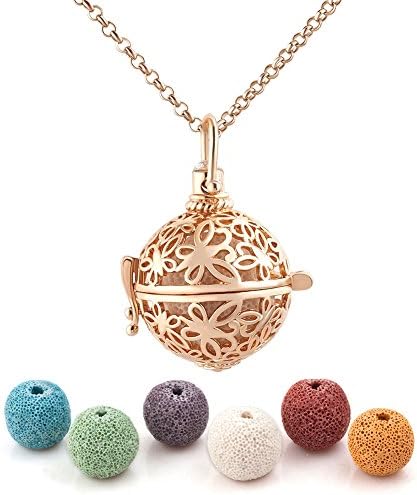 AROMATEPIA DE AROMATEPIA DE AROMATEMA DE COOLJEWELRA PENDENTE PENDENTE DE MERGULAÇÃO DE MERGULAÇÃO DE BORTURAÇÃO DE BORTURAÇÃO COM 6 LAVA PARA MENINAS MENINAS