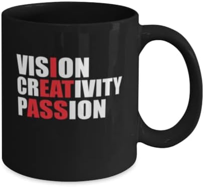 Caneca de café Funny Vision Creativity Paixão Eu como sarcasmo