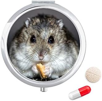 Hamster Animal Rat Pet Cute Eat Pill Case Pocket Medicine Storage Caixa de contêiner Dispensador