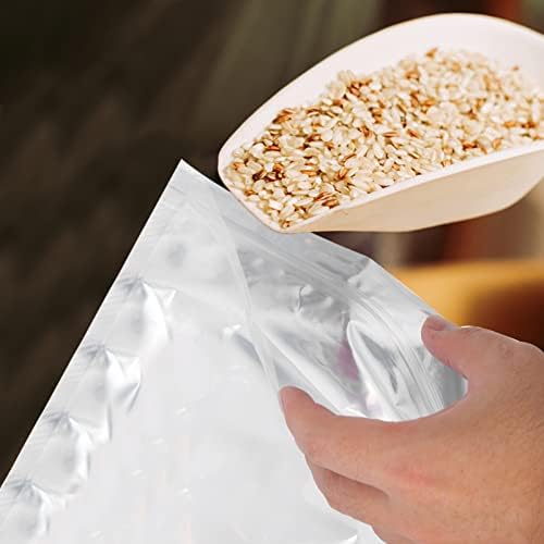 Zerodeko Clear Stand -Up Bag: 50pcs zíper de frutas secas alimentos para embalagem bolsa de embalagem Bolsa de vedação transparente Saco selvável para lanches de chá de chá de café 30x20cm