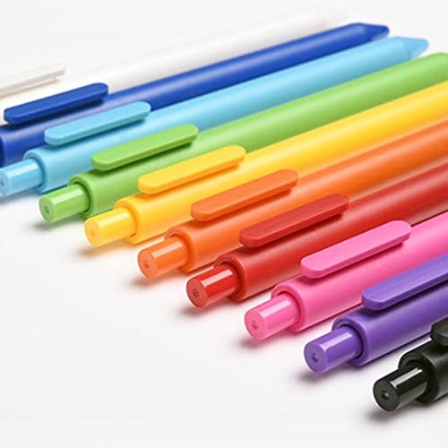 Canetas de gel de cor retrátil de Kaco Pure 20 peças 20 peças barris coloridos de tinta multicolorida ponto fino de 0,5 mm material
