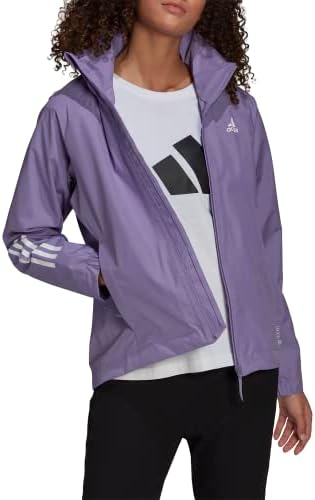 Jaqueta de chuva de 3 listras BSC feminina da Adidas.