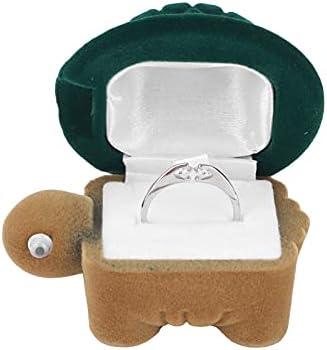 Caixa de anel zjchao, caixa de casamento de teto de tartaruga de desenho animado
