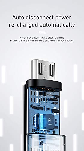 [Micro] Power Off/On Smart LED Auto Desconecte os dados de carga rápida de 5 pés Cabo USB Android QC 3.0 para Samsung Galaxy S7/S7