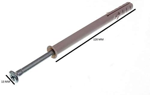 10 x martelo de nylon nas fixações da estrutura Rawl Plug & Screw M10 x 120mm