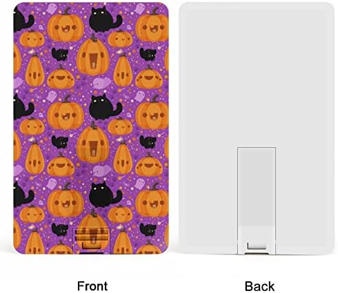 Halloween Pumpkin Black Cat USB Drive Credit Card Design USB Flash Drive U Disk Thumb Drive