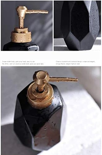 Dispensador de sabão Black Ceramic Hand Loção Divisão Press