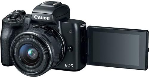 Câmera digital do Canon EOS M50 Vlogging sem espelho com lente de 15-45mm + bolsa de câmera + cartão de memória de