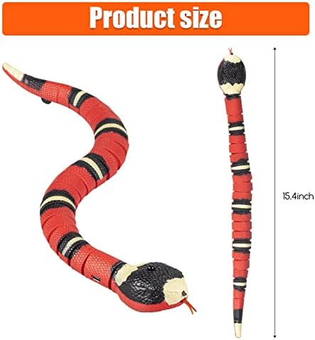 Paddsun Toys Cat Toys de cobra de sensor inteligente eletrônico para pet gato gato gato brinquedos interativos com sensor e função de evitação de obstáculos USB Snake Toy Mantenha gatos ocupados, brinquedos de gato