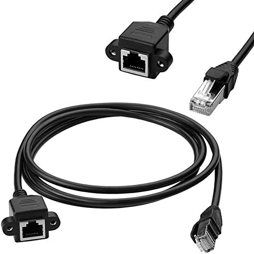 Xiaoshi 50cm RJ45 Ethernet Cable In -line blindou RJ45 Couplador, fêmea para fêmea - preto