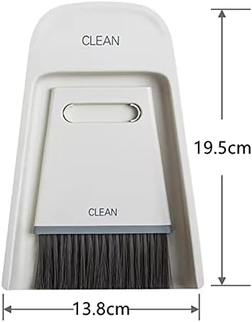 Onecheer Wet & Dry Combattop Dustpan, Squeegee de limpeza de limpeza de mesa, mini vassoura e pó de lixo para mesa, desperdício de carros e animais de estimação, 7,7 x 5,4 x 1,4 em