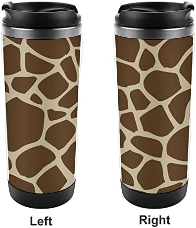 Giraffe Print Travel caneca aço inoxidável a vácuo xícara de café com tampa 13oz/380ml