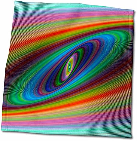 Galaxia 3drose - Design de elipse fractais multicoloridos - toalhas