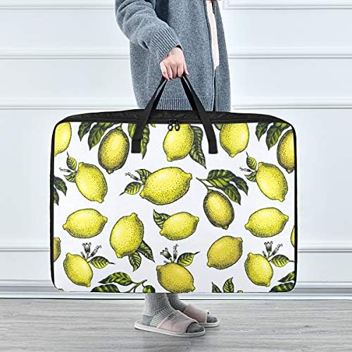 N/ A Bolsa de armazenamento de grande capacidade para baixo - Summer Fruit Lemon Cilt Roupas Decoração do travesseiro