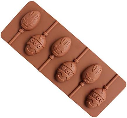 Zavaca pacote de 2 ovos de páscoa de 5 cavidades Candy Sticks Decorações de Páscoa Símbolo de chocolate Fazendo molde Pudim de chocolate