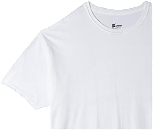 Hanes Men's White T-Shirt Pack, camisas que bebem umidade, camisetas algodão para homens, pacote de 5.