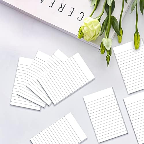 8 Notas pegajosas de pacote Branco - Publique suas idéias com blocos de memorando autoadesivos de 3x5 polegadas - 50 folhas por almofada