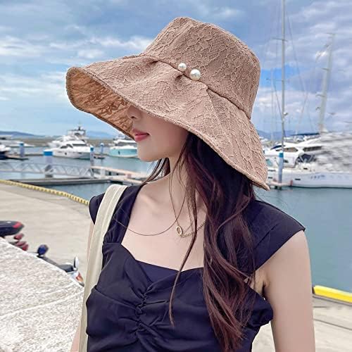 Chapéus de viseira feminina ao ar livre Big Head Big Head Sun Hat Hat Lace Hat chapéu Chapéus de verão e Caps viseira feminina