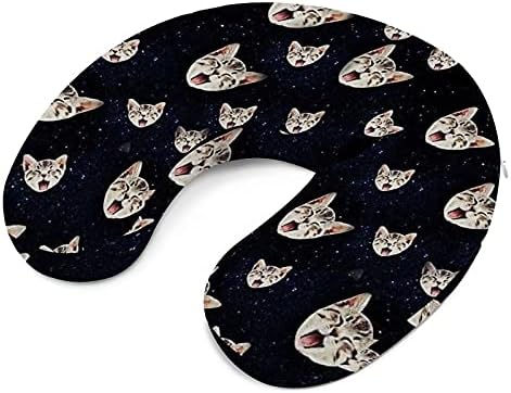 Cats estrelado Cats Neck travesseiro em forma de viagem em forma de viagem para viagem de carro de viagem cochilando