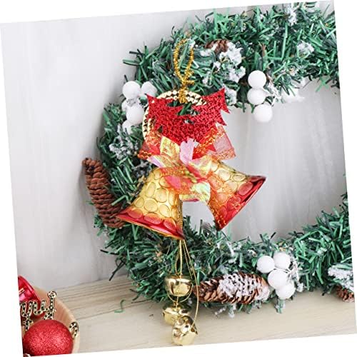 Garneck 2pcs decoração de natal jingle bell porta de porta jingle bell wreath ornnings natal decoração em casa de natal pendure pendente anel de natal pingente de pingente de Natal charme