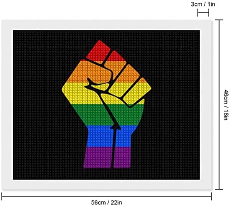 Kits de pintura de diamante da bandeira do orgulho LGBT Photos de shinestone Pictures Art Craft by Numbers for Home Wall Decor 16 x20