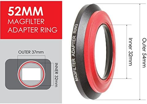 Kamerar Magfilter 52mm Ring adaptador rosqueado com bolsa de porta