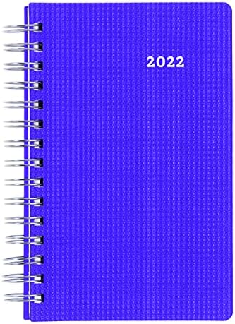 Brownline 2022 Duraflex diariamente/planejador mensal, livro de compromissos, 12 meses, janeiro a dezembro, encadernação dupla, 8 x 5, roxo