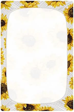 Alaza Girlower Polka Dot Flower Floral Crib Leits Coloque Bassinet Sheet para meninos bebês bebês criança, tamanho padrão 52 x 28 polegadas