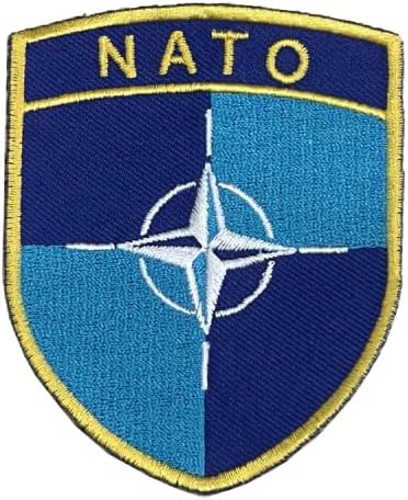 A-One Ferro Militar da OTAN On Patch + Letônia Sinalizador de agulha, bandeira da organização do Tratado do Atlântico Norte bordado,
