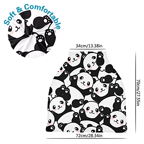 Capas de assento de carro para bebês brancos pretos de panda pânda coping capa de carrosp de carro para bebês covers