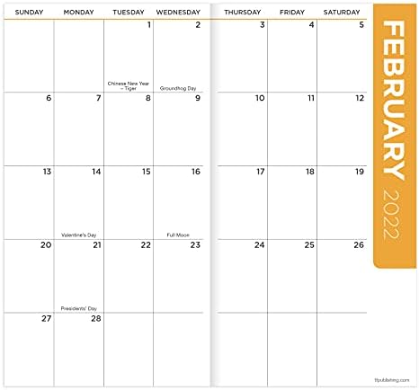 TF Publishing - 2022-2023 Planejador mensal de 2 anos de 2 anos - grade de grande calendário de 2 páginas e seção de notas alinhadas