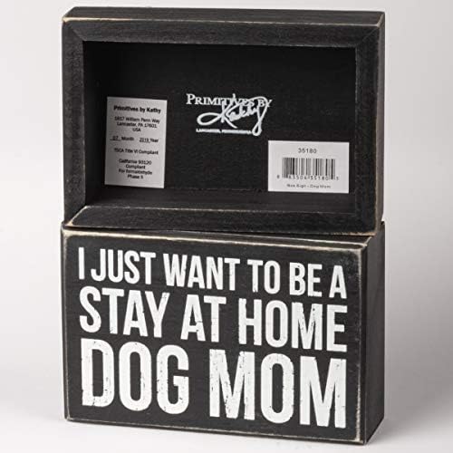Primitivos de Kathy 35180 Classic Box Sign, Mãe Dog