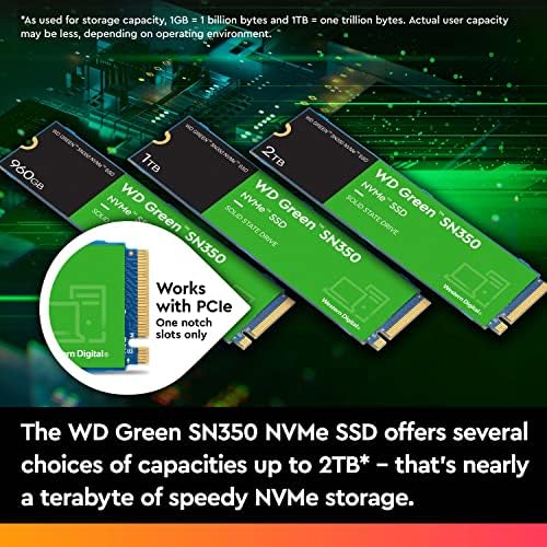 Western Digital 1TB WD Green interno SSD Solid State Drive e 1TB WD Green SN350 NVME SSD interno SSD Solid State