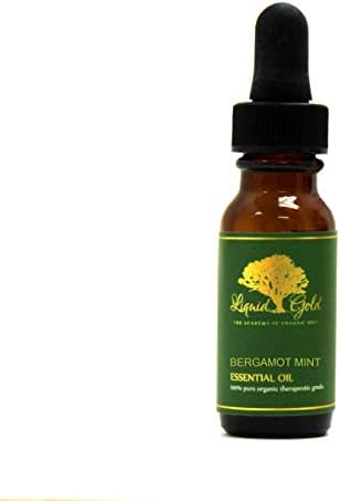 0,6 oz com um gotas de vidro premium de bergamota de menta de óleo essencial líquido ouro puro aromaterapia natural orgânica