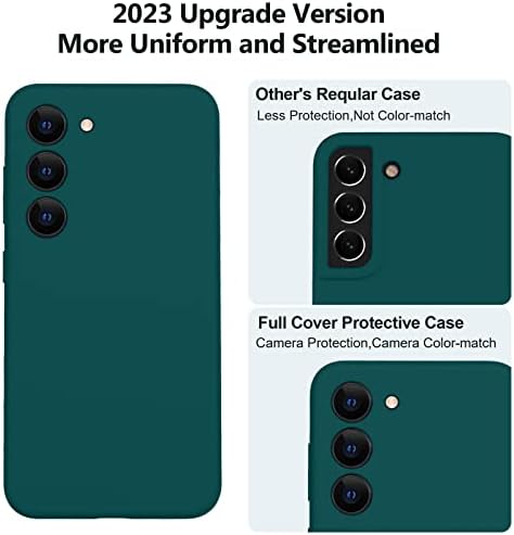 Tisoog Compatível com a caixa de proteção à prova de choque da Samsung Galaxy S23 de 6,1 polegadas de silicone com cobertura