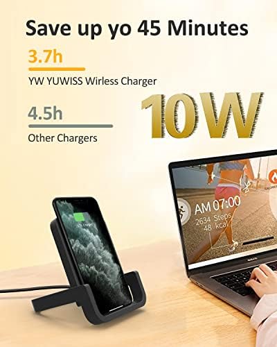 Carregador sem fio, Bubeyyie Fast 10W Stand de carregamento compatível com iPhone 14 13 12 11 Pro xr xs x 8 Plus Samsung Galaxy S22 S22 S20 S10 Nota 20 10 Google LG e outros telefones celulares