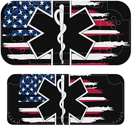 American Flag EMS Estrela da vida paramédica paramédica Medic Set Full Protector Sticker Tampa para Nintendo Switch Console e Switch Lite Slim Skin