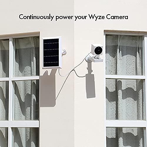 Painel solar de Wasserstein Compatível com Wyze Cam Outdoor e Wyze Cam Outdoor V2 - Aparente sua câmera de vigilância continuamente