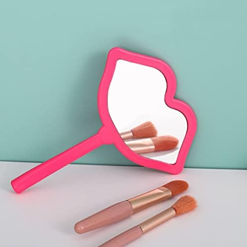Espelho de coração beaavorty espelho de mão 7 pcs espelho portátil com alça com alça espelhado cosmético de mão espelho de maquiagem
