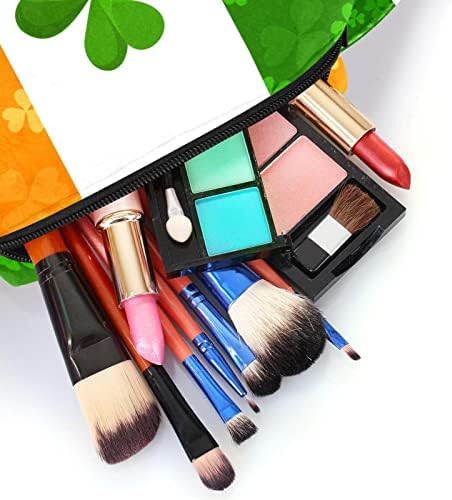 Tbouobt Gifts for Men Momen Sacos de maquiagem bolsa de higiene pessoal Smitres Cosmetic Sacos, Stripes St. Patrick's Day