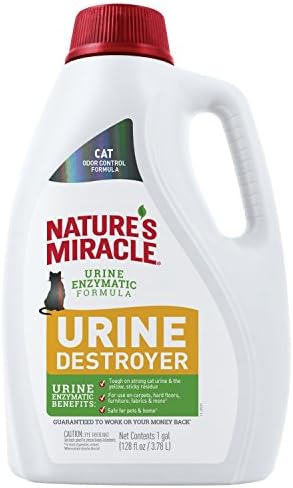 Destruidor de urina milagrosa da natureza 1 galão, aroma fresco leve, resistente na urina de gato forte e o resíduo pegajoso