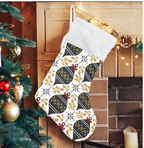 Meias de Natal de Alaza Natal em estilo vintage clássico personalizado grande decorações de meia para férias em família decoração