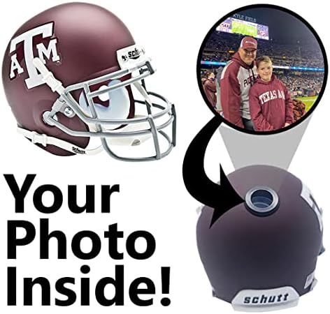 Texas A&M Aggies College Football Mini Celmets com Visualizador de fotos