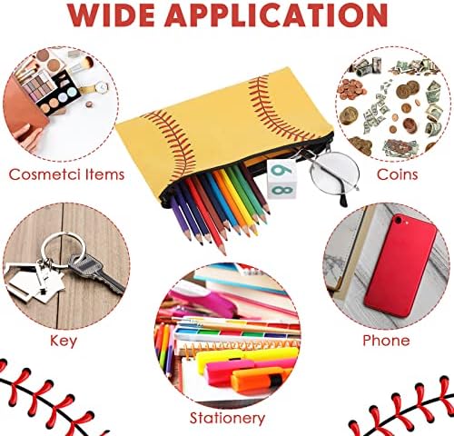 20 PCs Sport Makeup Bag Sport Cosmetic Bag Gifts Softball Gifts Volleyball Favors Acessórios de beisebol de futebol para meninas