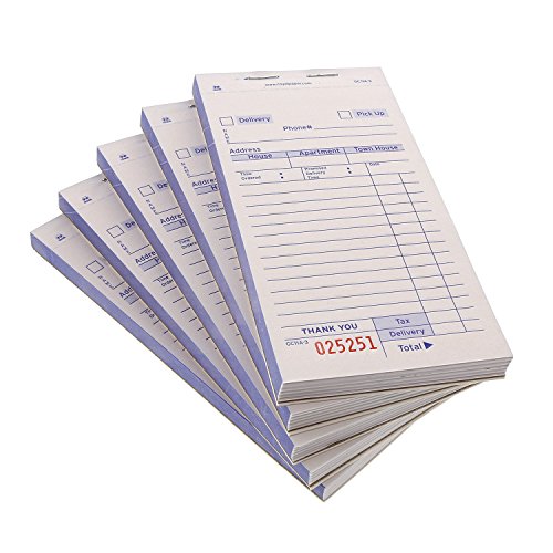 Papel de formulário de entrega branca real, sem carbono 3 peças reservadas, pacote de 10 livros
