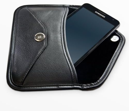 Caixa de ondas de caixa compatível com Doogee S40 Pro - Elite Leather Messenger bolsa, design de envelope de capa de couro sintético